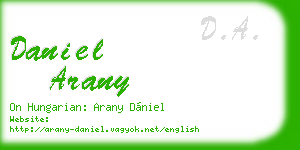 daniel arany business card